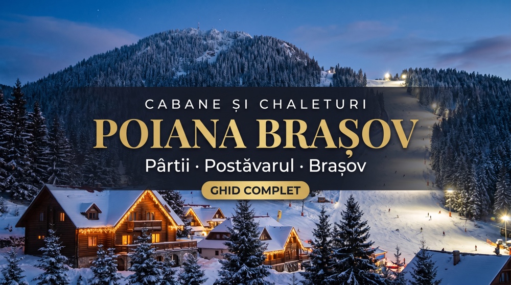 Cabane Poiana Brașov 2026-2027: 9 cazări pentru schi