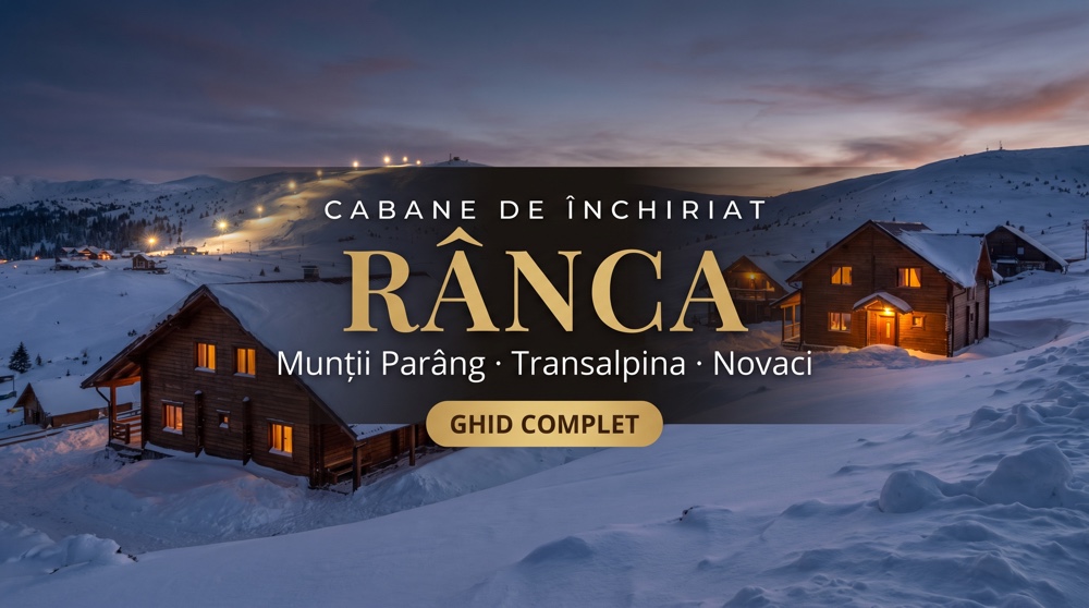 Cabane Rânca 2026-2027: 9 cabane lângă pârtie și în Novaci