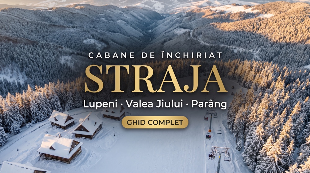 Cabane Straja 2026-2027: 9 cazări la pârtie, Lupeni, Parâng