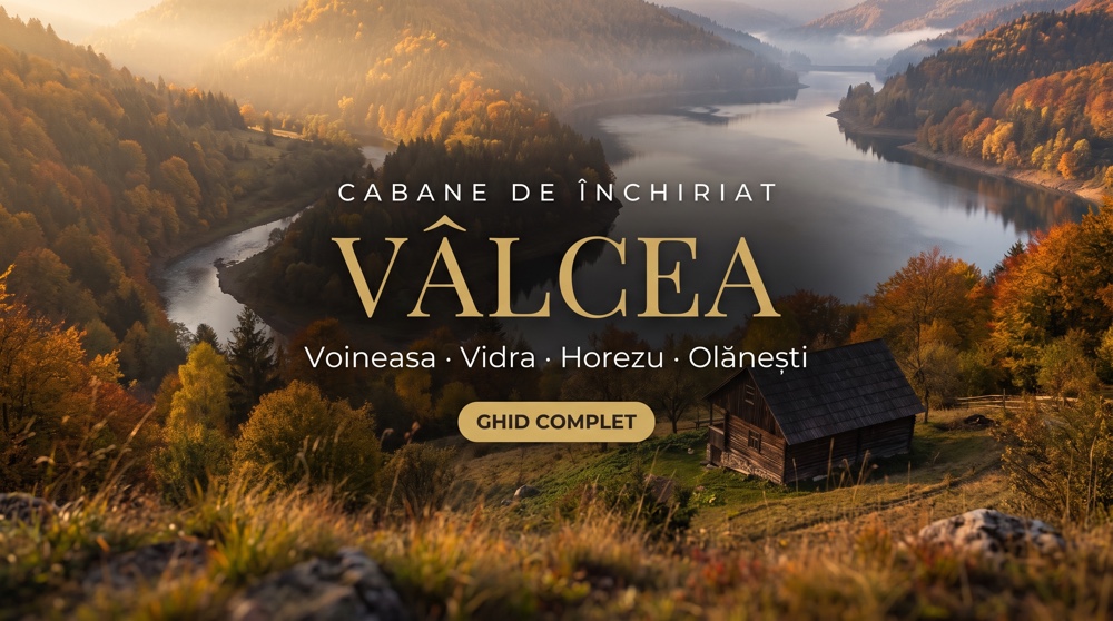 Cabane Vâlcea 2026: 9 cazări pe Lotru, Olt și la Horezu