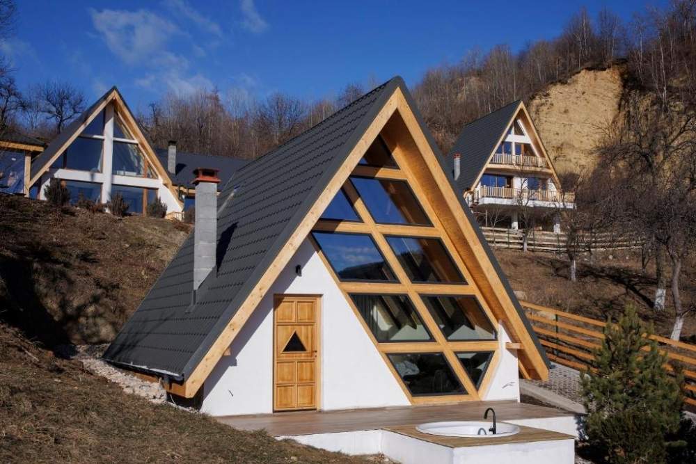 The Cliff Village - Complex de 3 cabane A-Frame cu jacuzzi